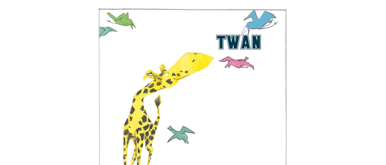1639e | cheerful giraffe with colourful birds | birth announcement | baby card